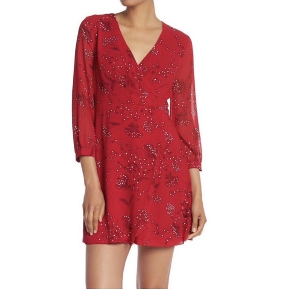 Like New Madewell Hazelwood Wrap Dress Dress Red 0 - Picture 6 of 11